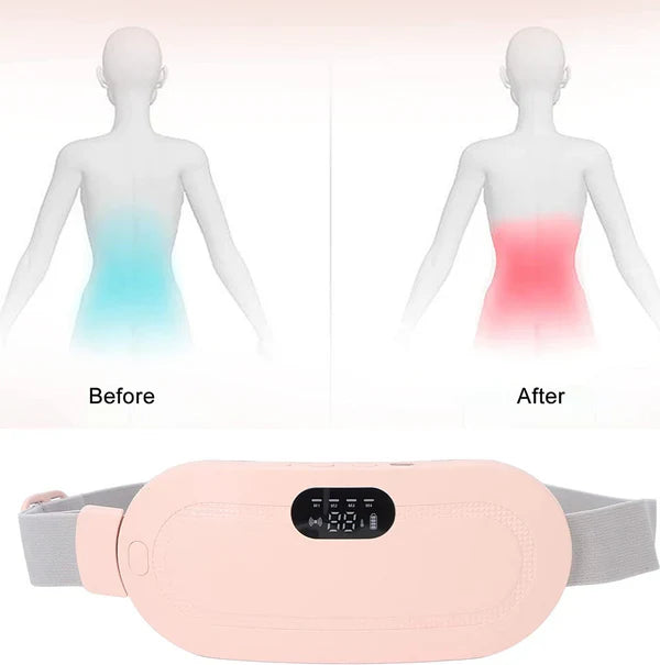 Portable Massage Heating Reusable Belt : Pro Relief  for Period Pain  2-in-1 Thermo Vibration Therapy Massager